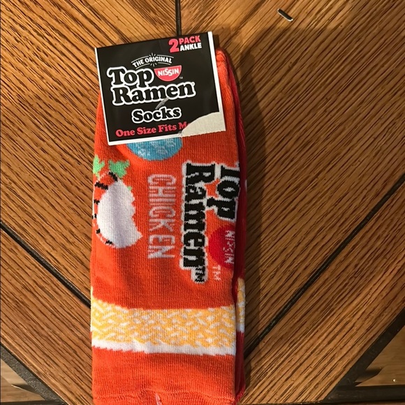 cup noodle Other - Casual Orange Socks for Everyday Wear